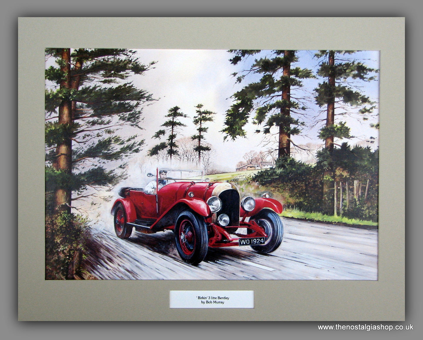 Bentley 3-Litre Birkin. Mounted Print.