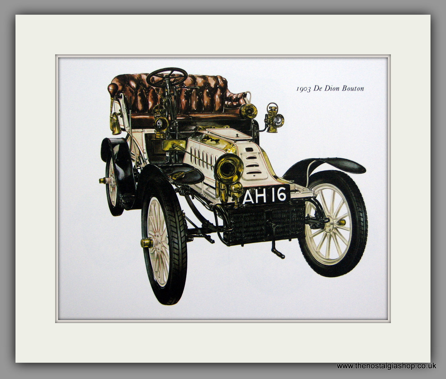 De Dion Bouton 1903. Mounted Print.