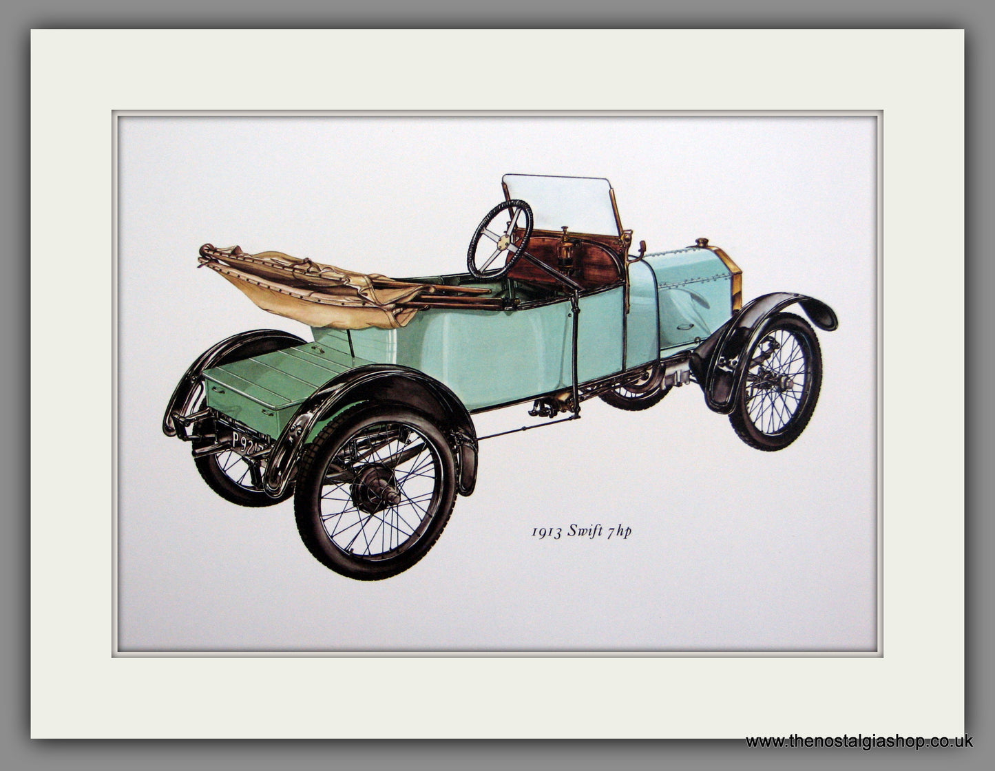 Swift 7hp 1913. Mounted Print.