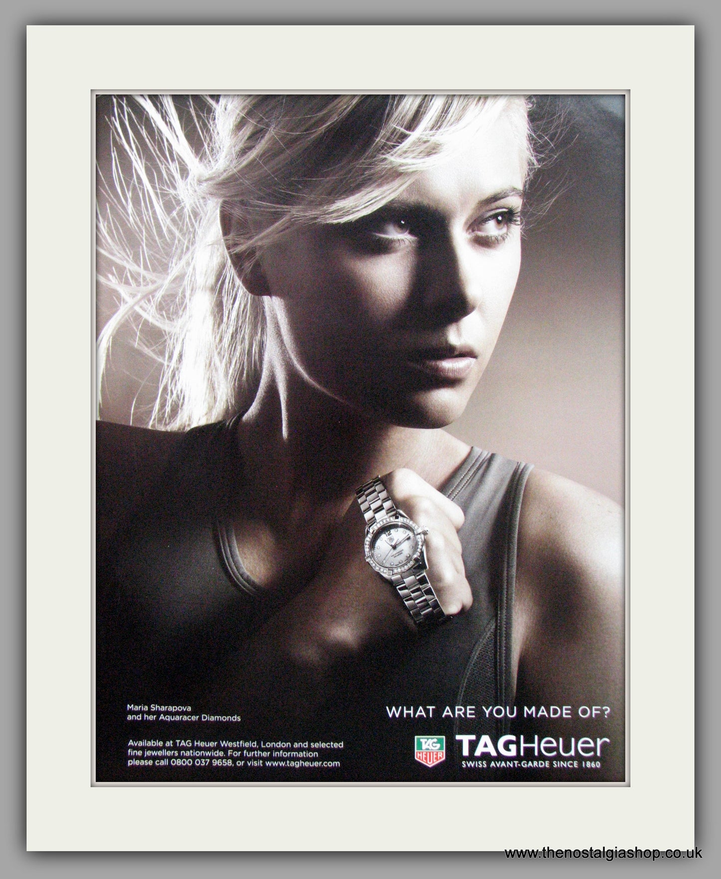 Tag Heuer Watches Maria Sharapova. Original Advert 2009 (ref AD7990)