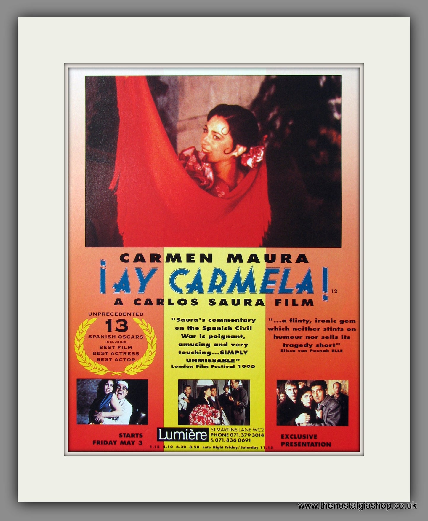 i AY Carmela. 1991 Original Advert (ref AD54754)