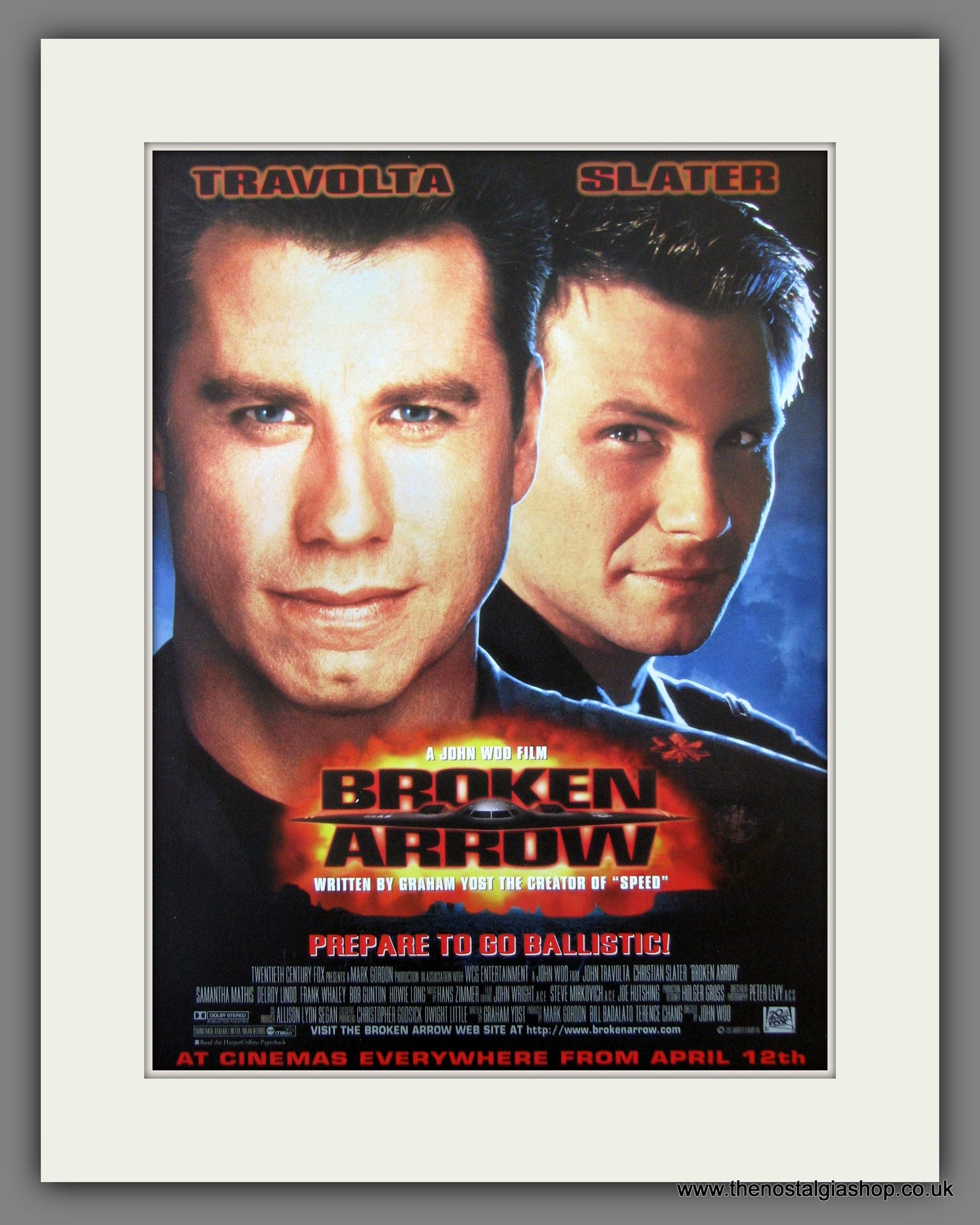 Broken Arrow. Travolta, Slater. 1996 Original Advert (ref AD54530)