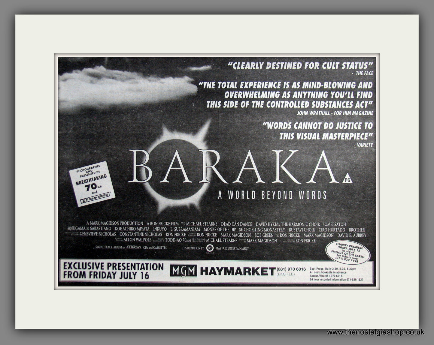 Baraka. 1993 Original Advert (ref AD54641)