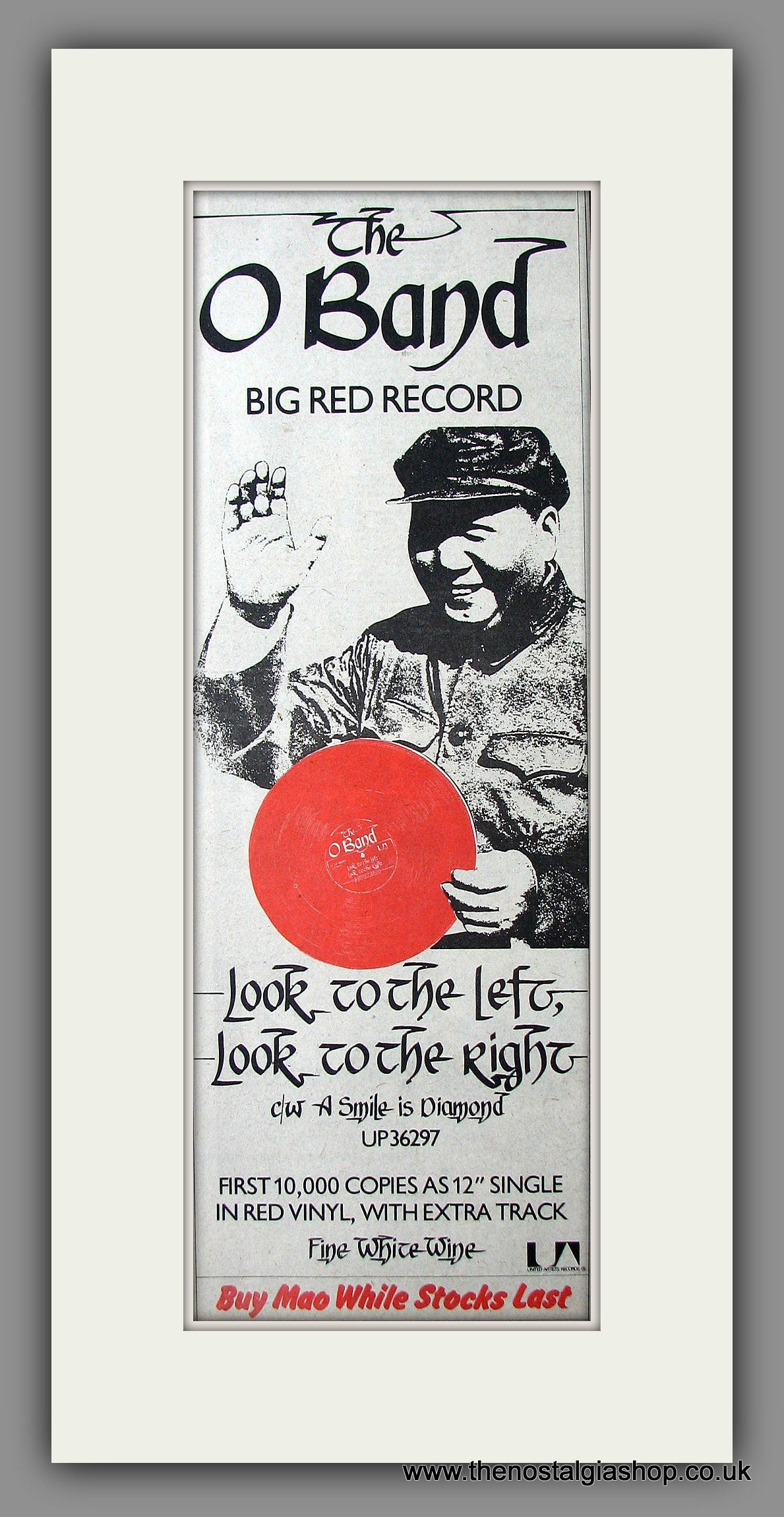 O Band (The) Look To The Left.... Original Advert 1977 (ref AD200033)