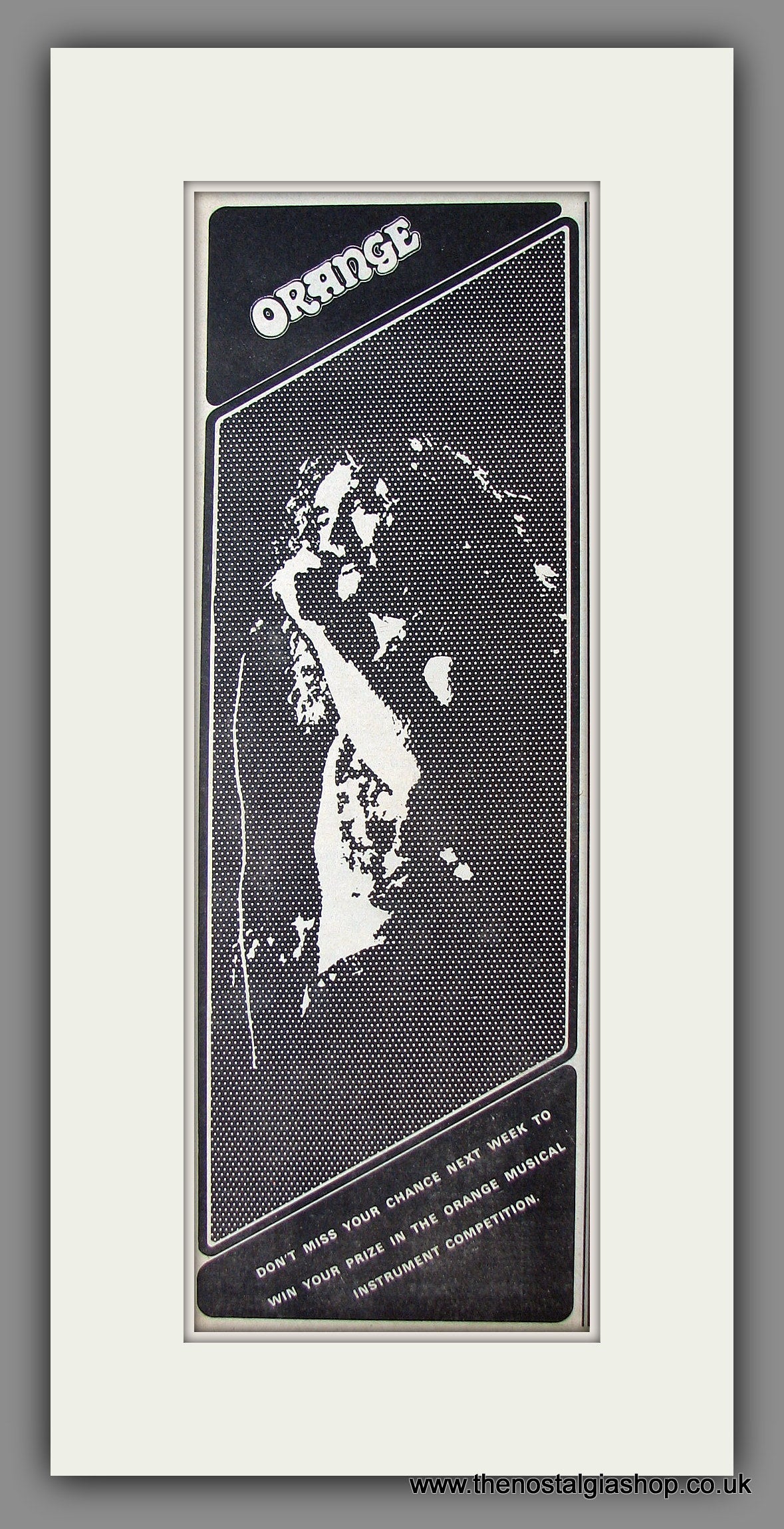 Orange. The Band. Original Advert 1973 (ref AD200034)