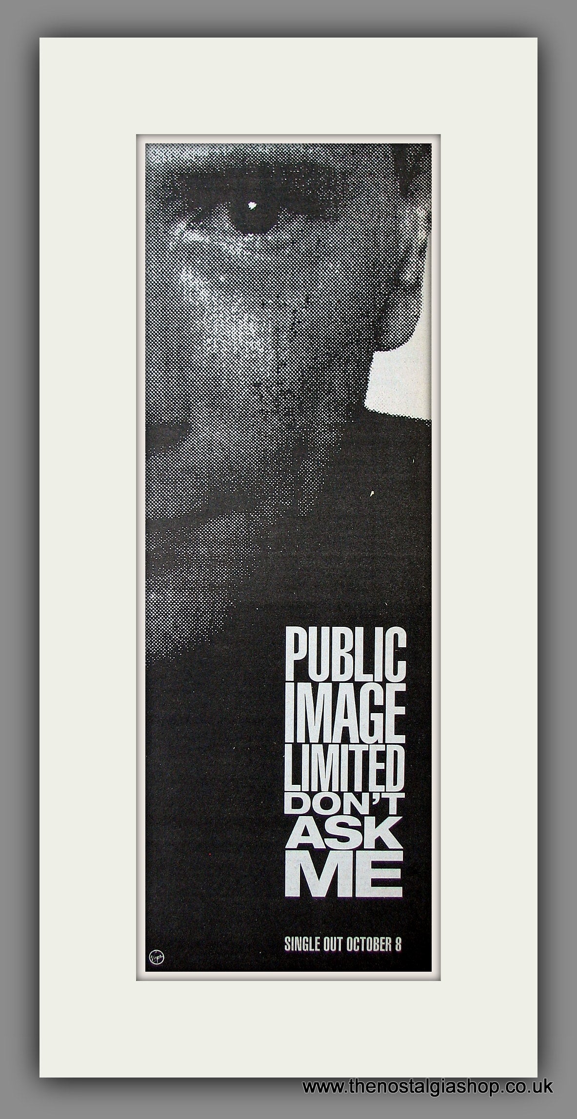 Public Image Limited. Don't Ask Me. Original Advert 1990 (ref AD200066)