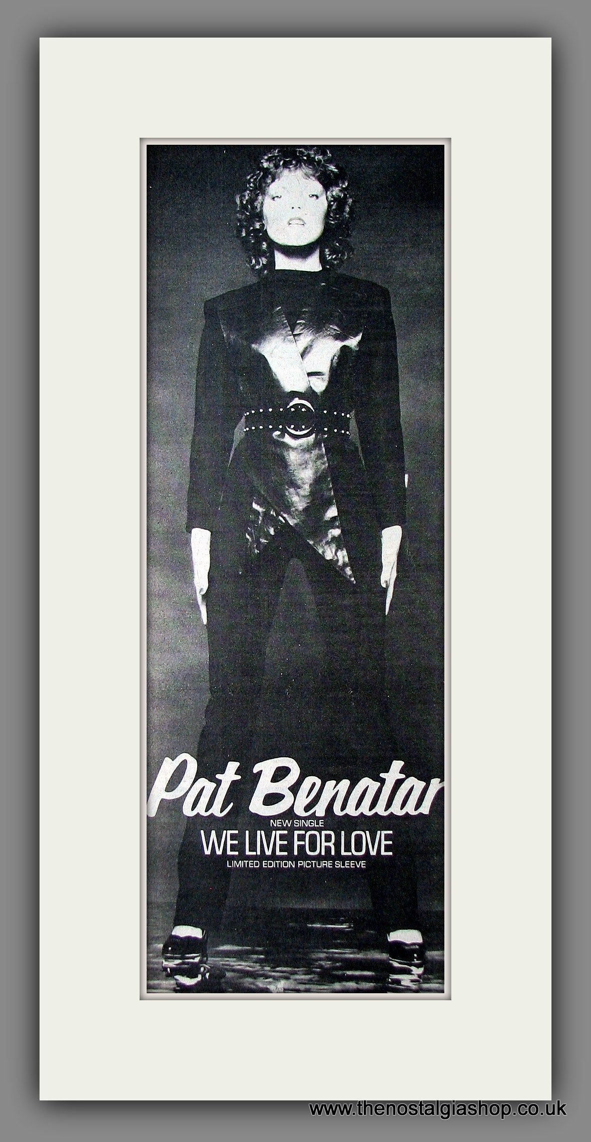 Pat Benatar. We Live For Love. Original Advert 1980 (ref AD200070)