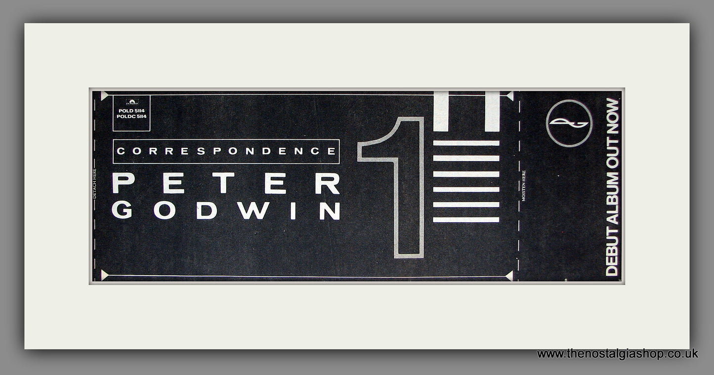 Peter Godwin. Correspondence. Original Advert 1984 (ref AD200073)