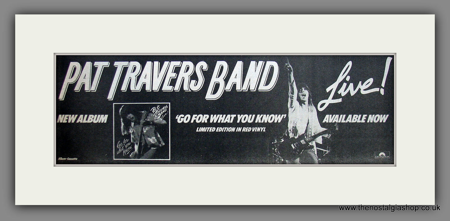 Pat Travers. Go For What You Know. Original Advert 1979 (ref AD200079)
