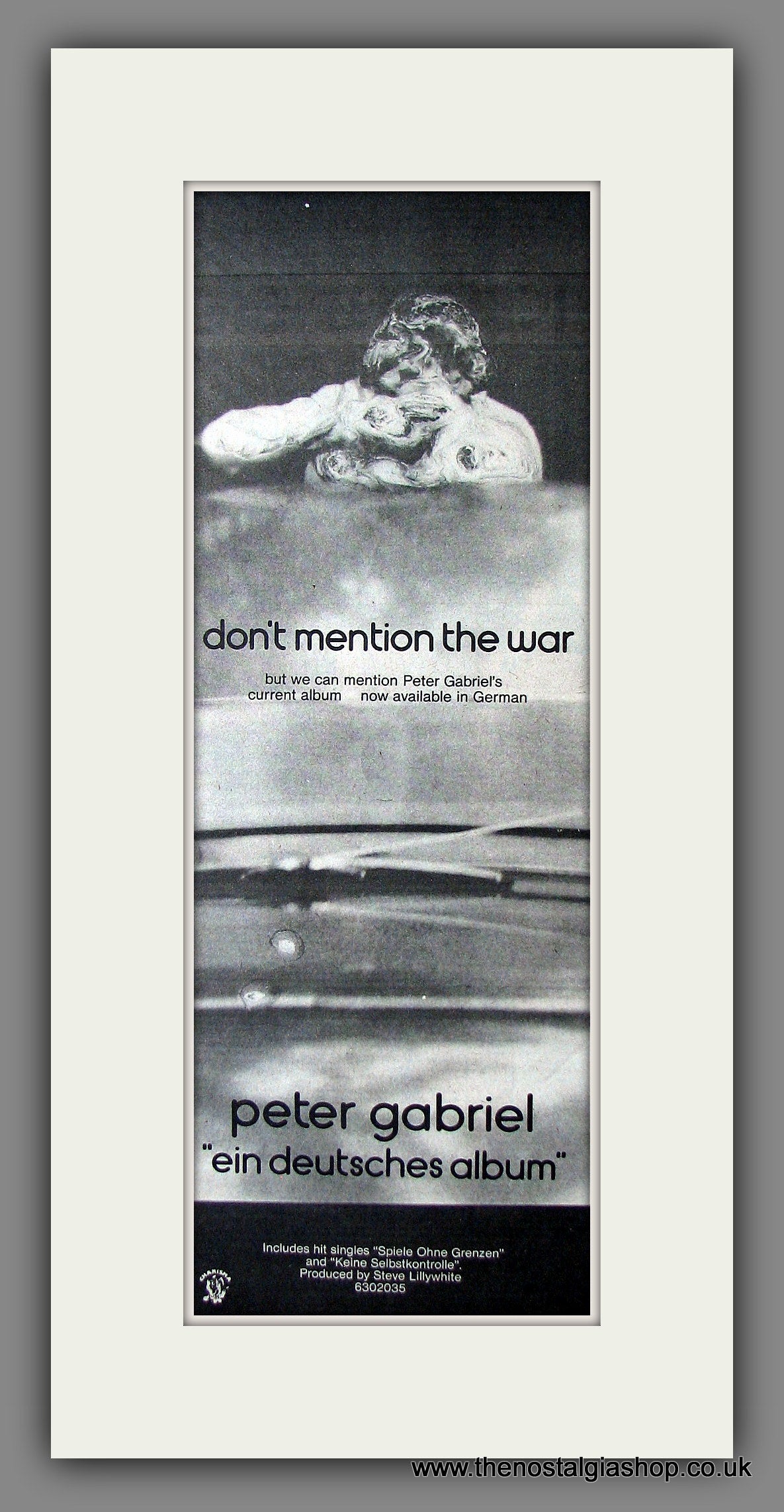 Peter Gabriel. Ein Deutsches. Original Advert 1980 (ref AD200102)