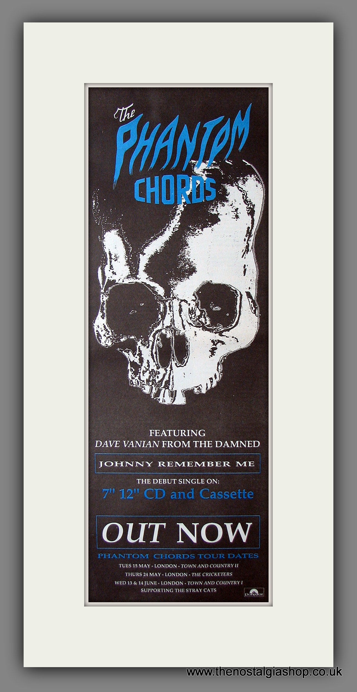 Phantom Chords. Johnny Remember Me. Original Advert 1990 (ref AD200107)