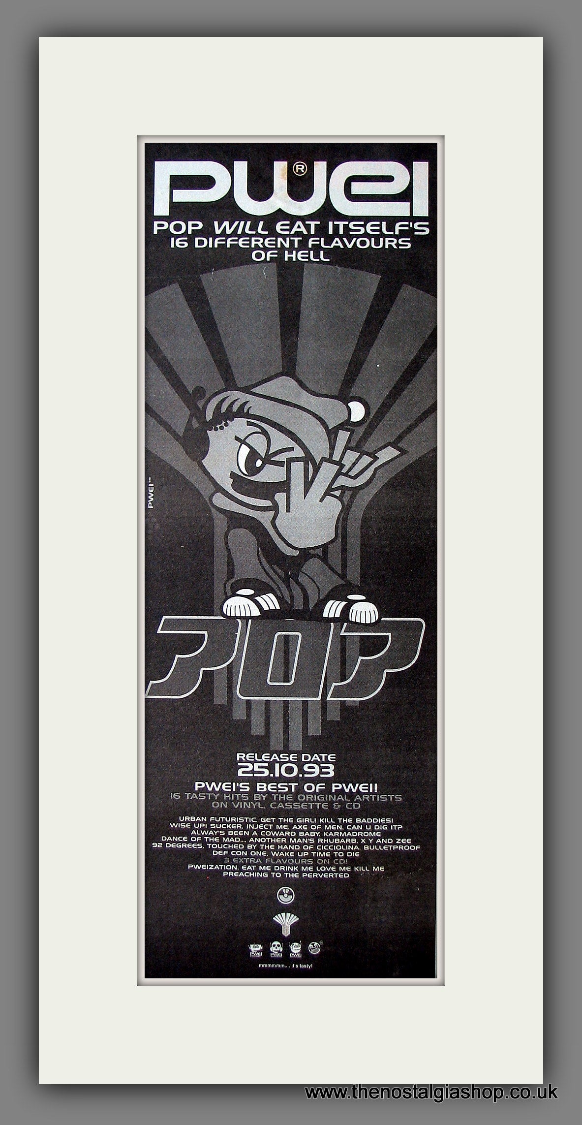 Pop Will Eat Itself. Best of.... Original Advert 1993 (ref AD200114)