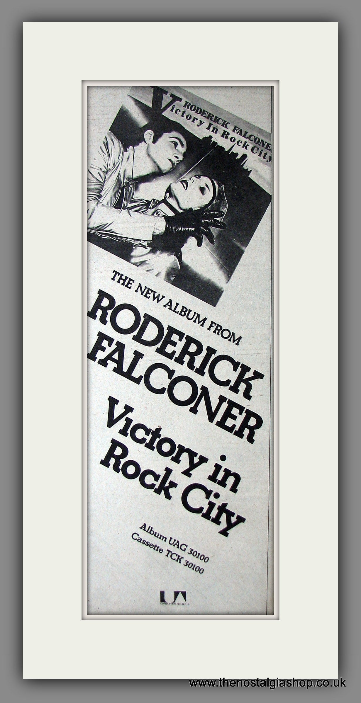 Roderick Falconer. Victory In Rock City. Original Advert 1977 (ref AD200140)