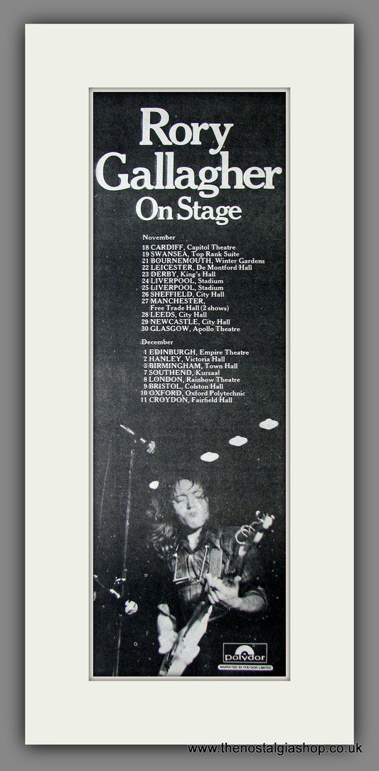 Rory Gallagher UK Tour '73. Original Advert 1973 (ref AD200141)