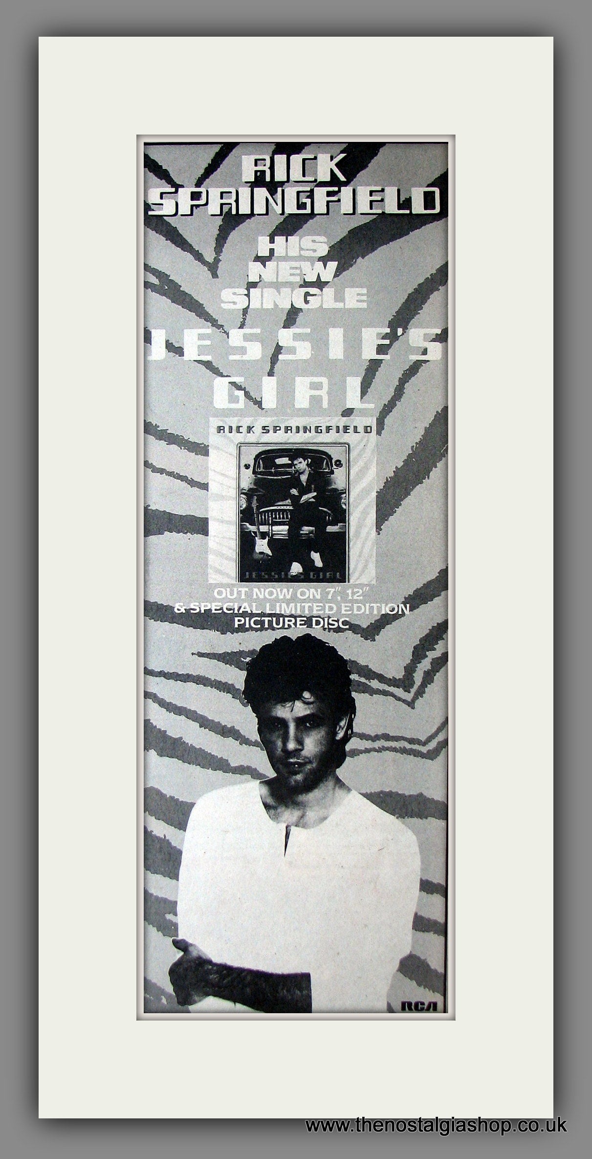 Rick Springfield. Jessie's Girl. Original Advert 1984 (ref AD200143)