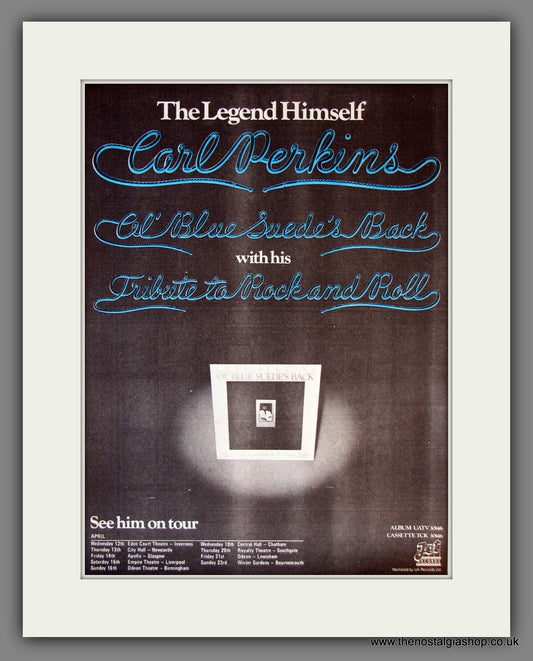 Carl Perkins UK Tour. Original Advert 1978 (ref AD11799)