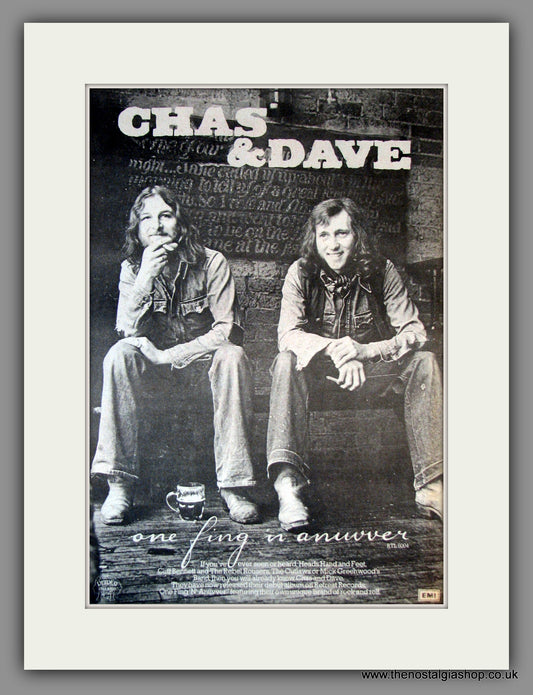 Chas & Dave, Debut Album. Original Advert 1975 (ref AD11813)