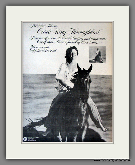 Carol King. Thoroughbred. Original Advert 1976 (ref AD11826)