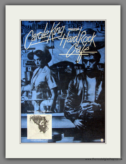 Carol King. Hard Rock Cafe. Original Advert 1977 (ref AD11827)