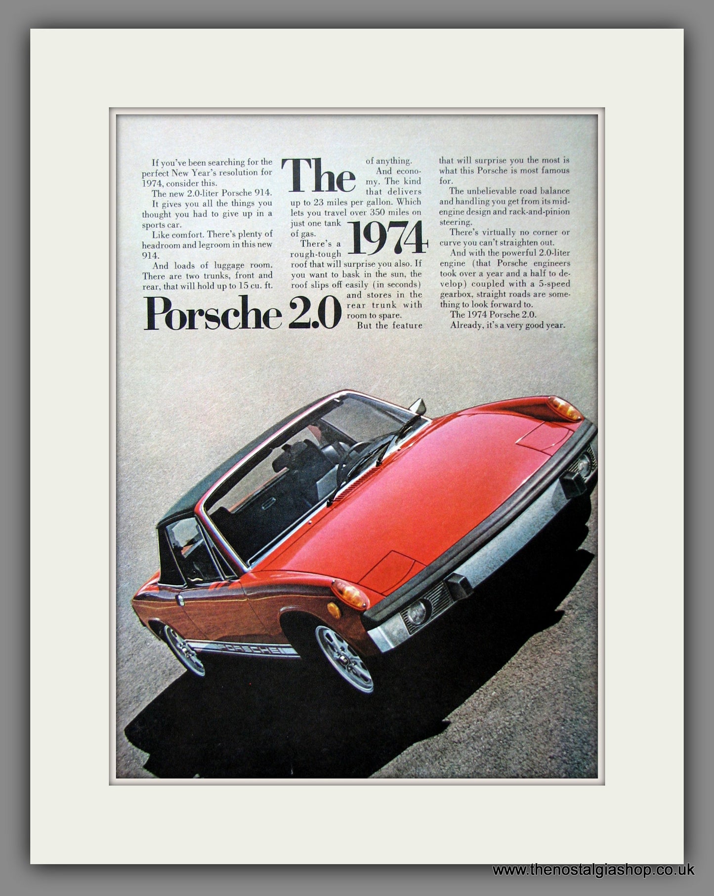 Porsche 914. Original American Advert 1973 (ref AD54608)