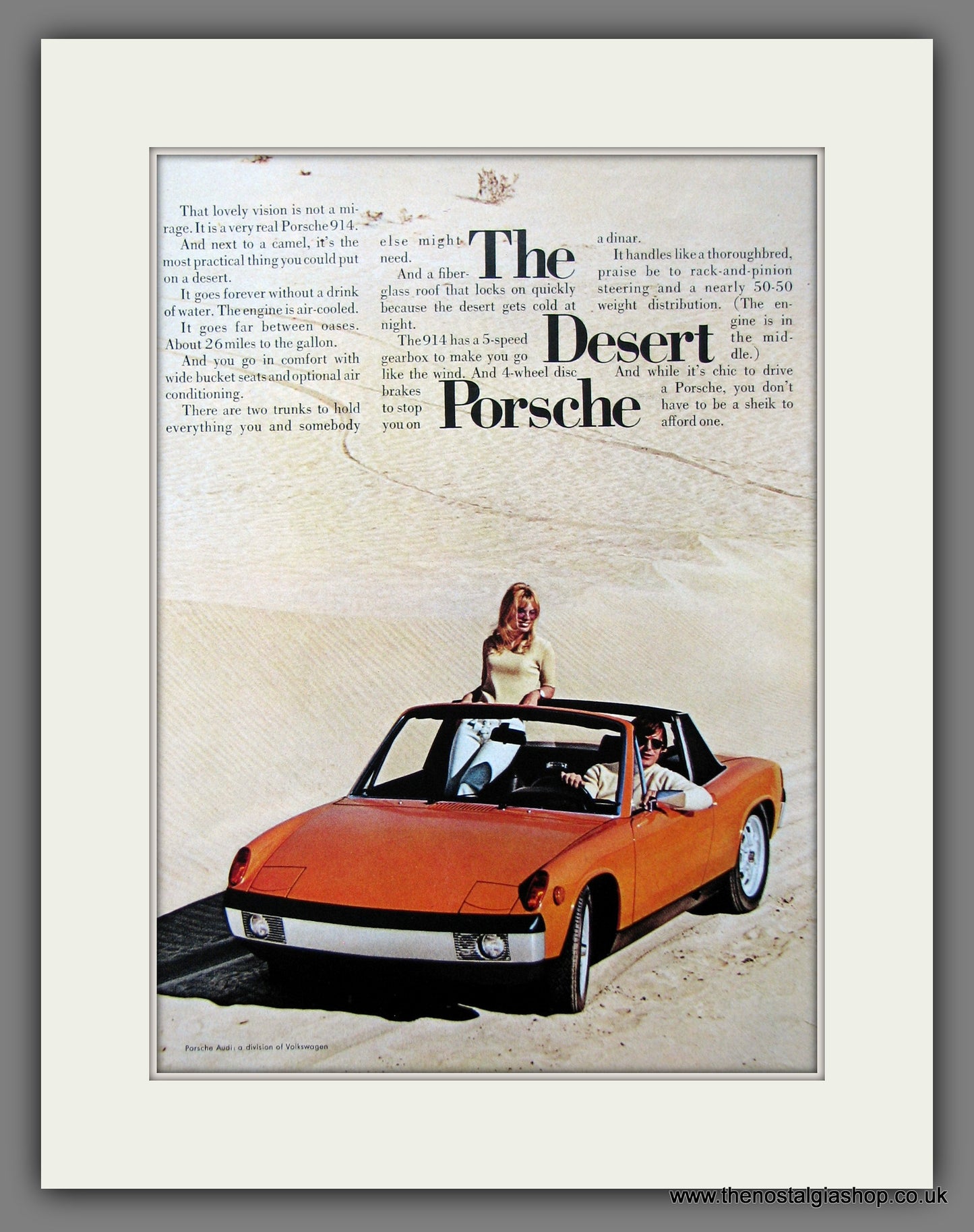 Porsche 914. Original American Advert 1972 (ref AD54610)