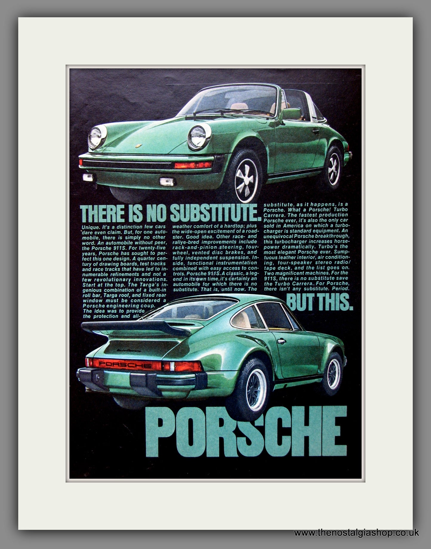 Porsche 911S. Original American Advert 1976 (ref AD54620)