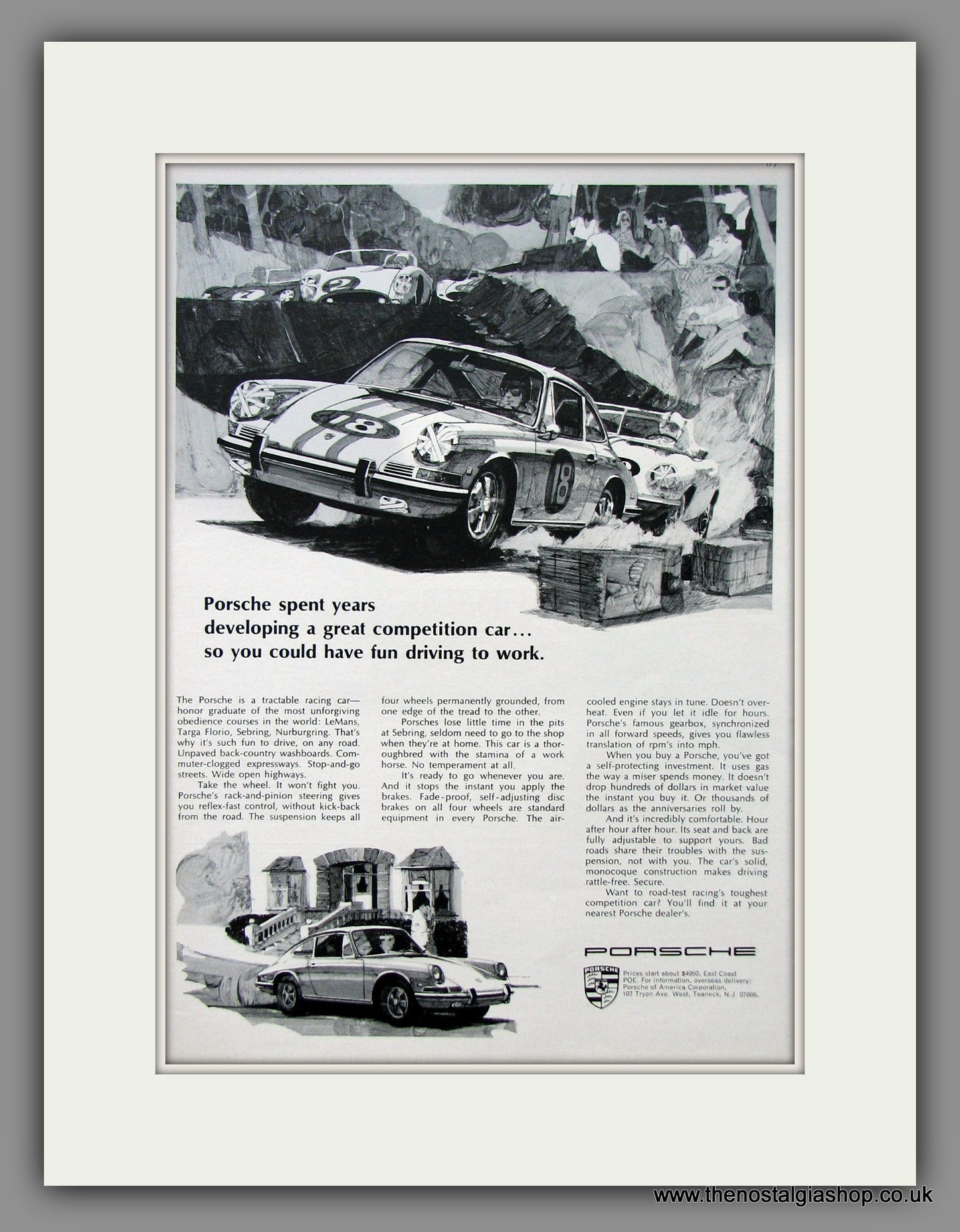 Porsche. Original American Advert 1968 (ref AD54622)