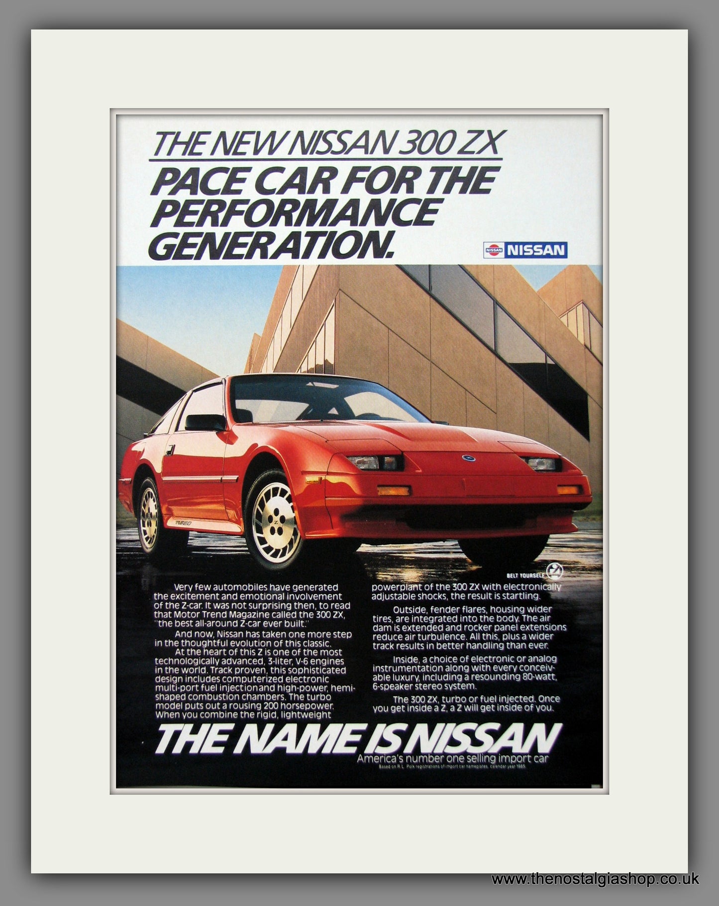 Nissan 300 ZX. Original American Advert 1986 (ref AD54628)