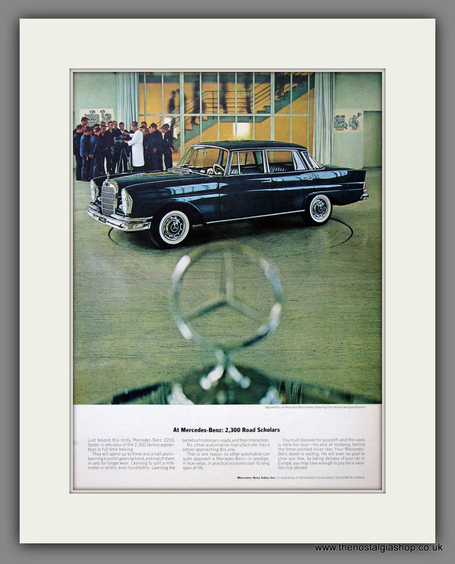 Mercedes Benz 220S Sedan. Original American Advert 1963 (ref AD54674)