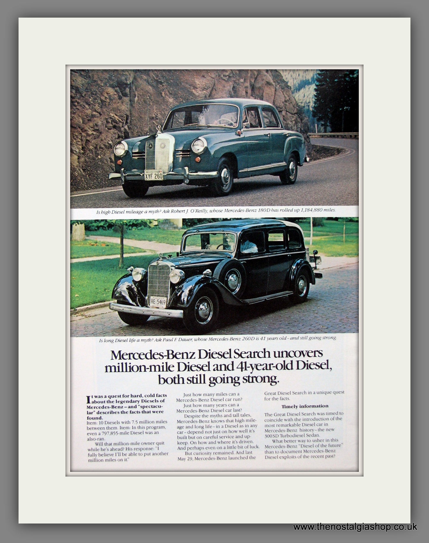 Mercedes Benz Diesels. Original American Advert 1979 (ref AD54679)