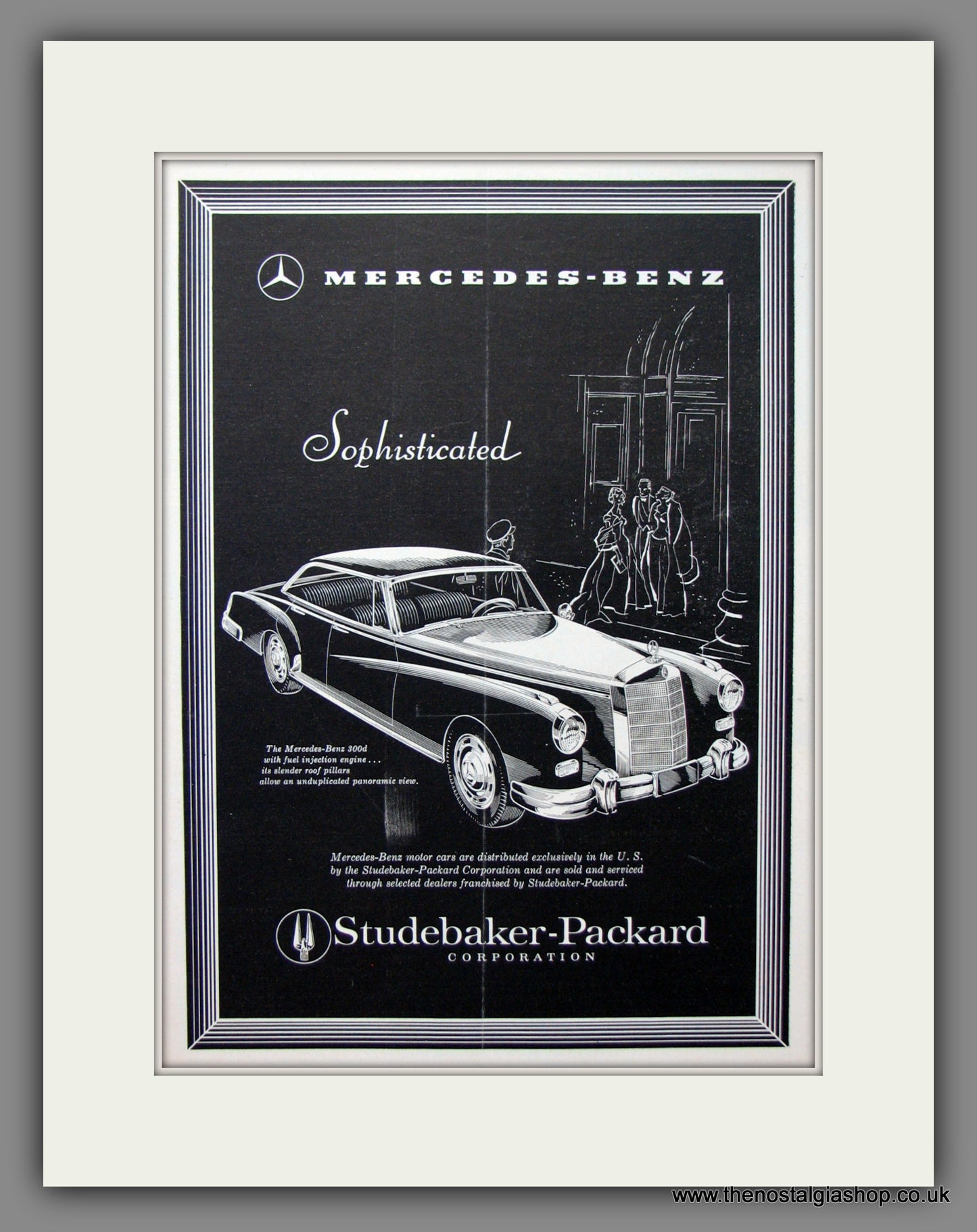 Mercedes Benz 300d. Original American Advert 1958 (ref AD54686)