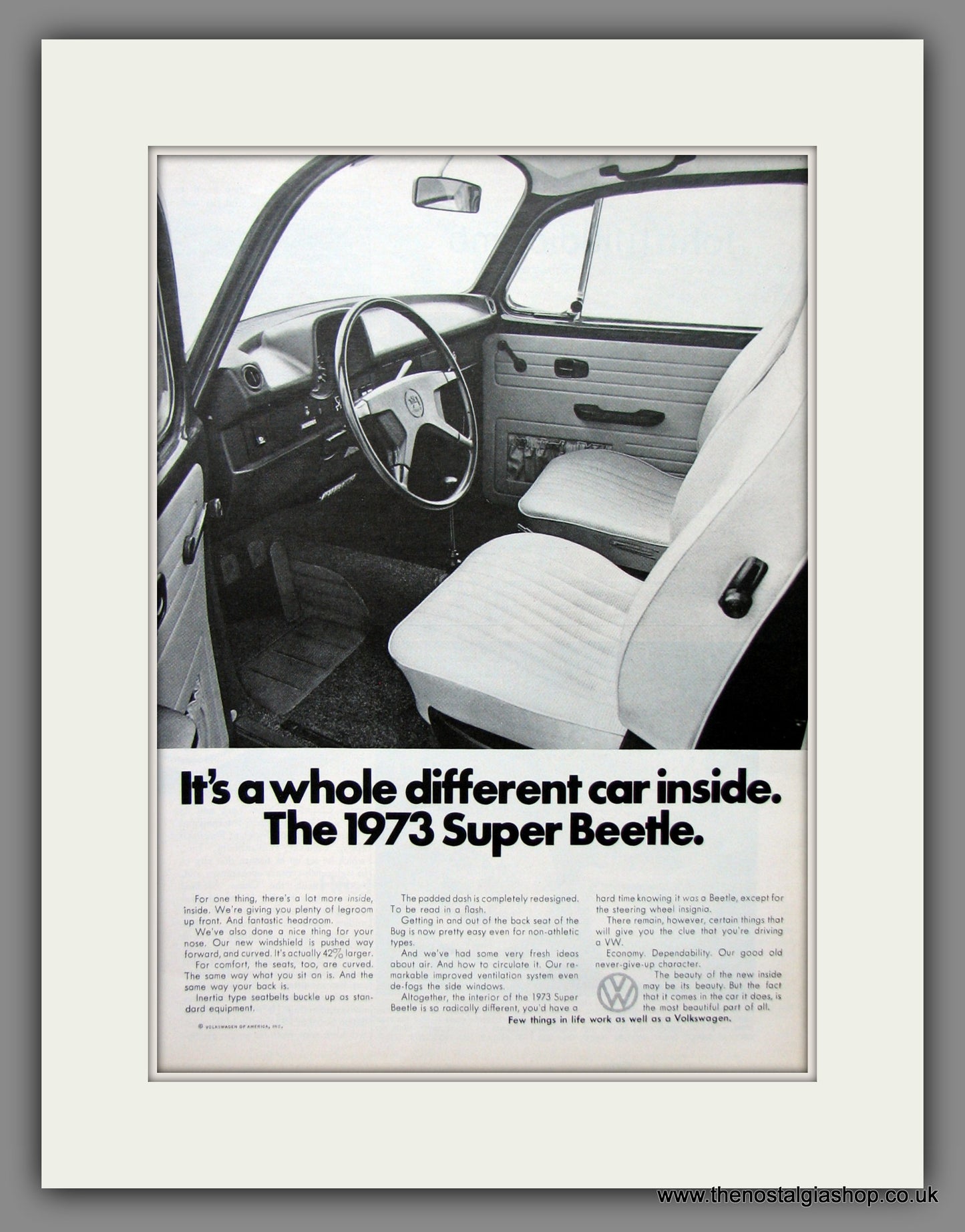 Volkswagen Beetle. Original American Advert 1972 (ref AD54694)