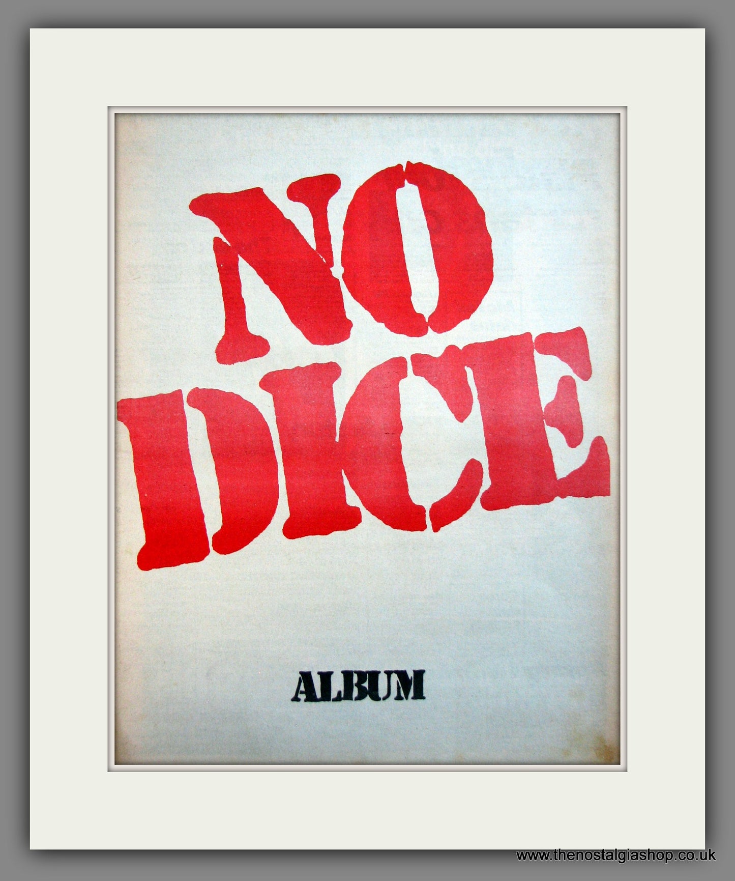 No Dice. Album. Original Advert 1977 (ref AD12027)