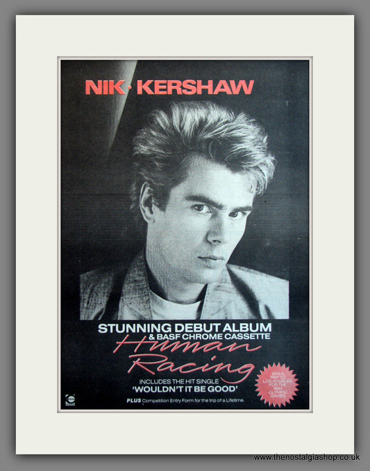 Nik Kershaw. Human Racing. Original Advert 1984 (ref AD12042)