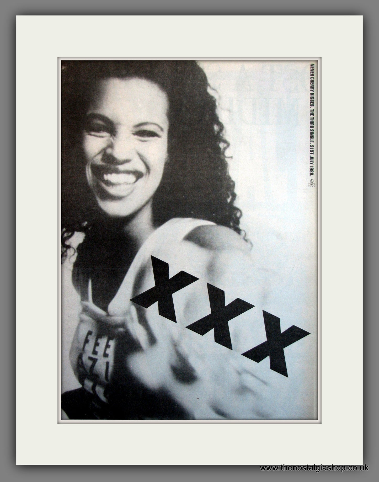 Neneh Cherry. Kisses. Original Advert 1989 (ref AD12043)