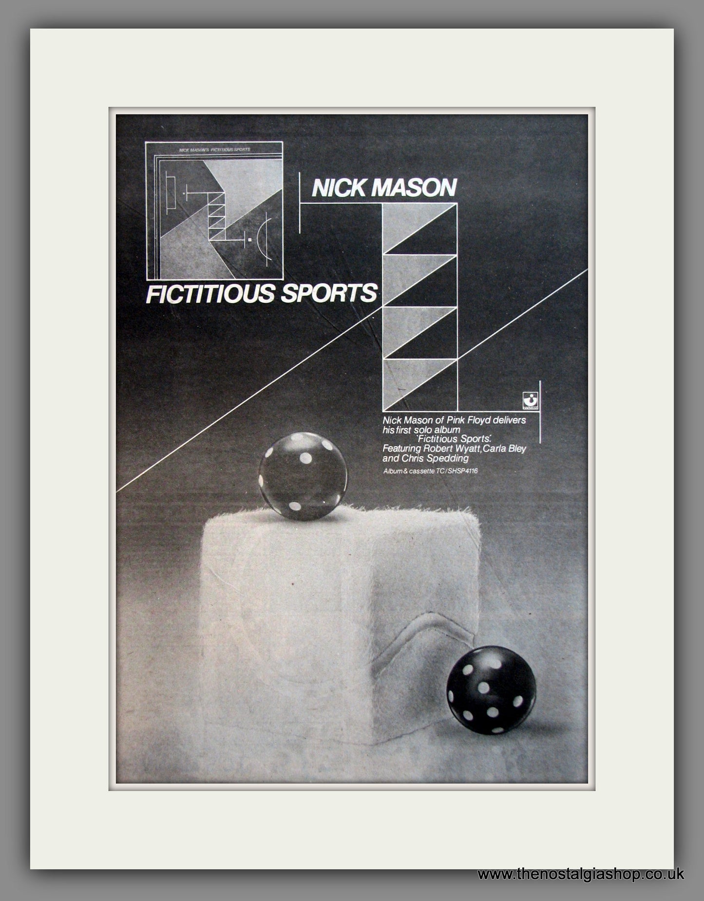 Nick Mason. Fictitious Sports. Original Advert 1981 (ref AD12062)
