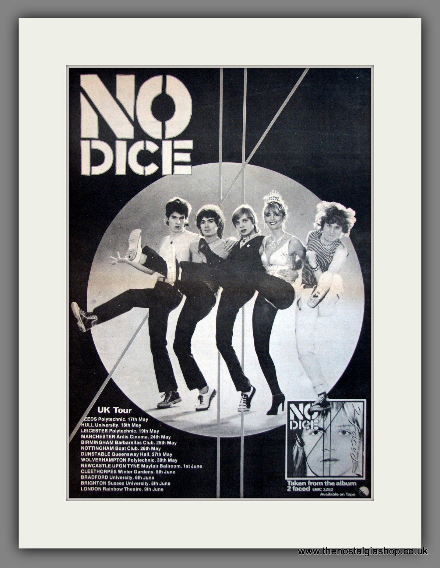 No Dice. UK Tour Dates. Original Advert 1979 (ref AD12028)