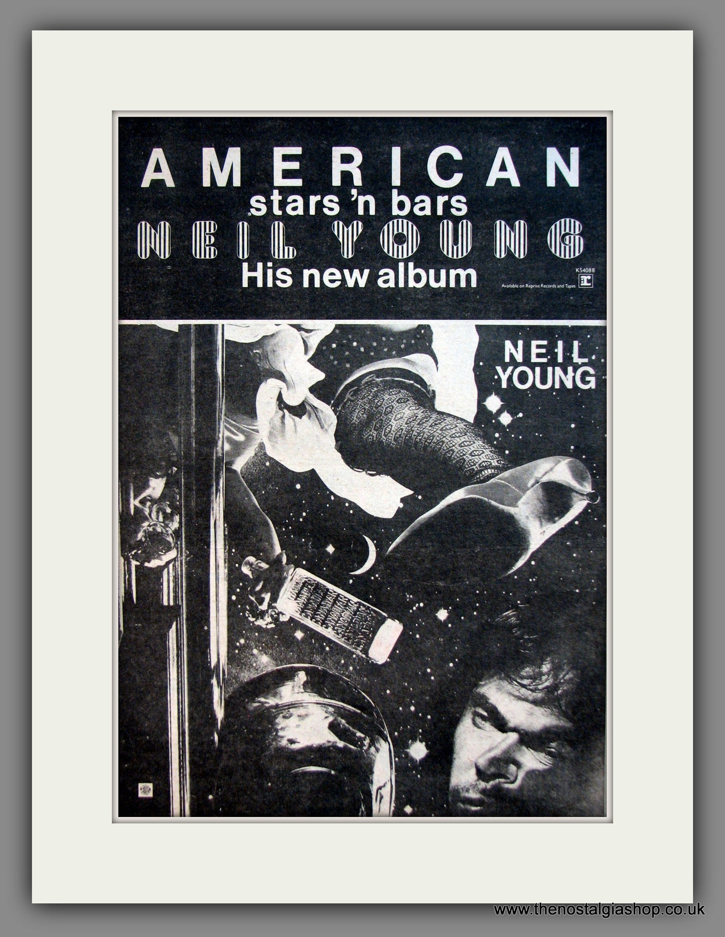 Neil Young. American Stars 'n Bars. Original Advert 1977 (ref AD12034)