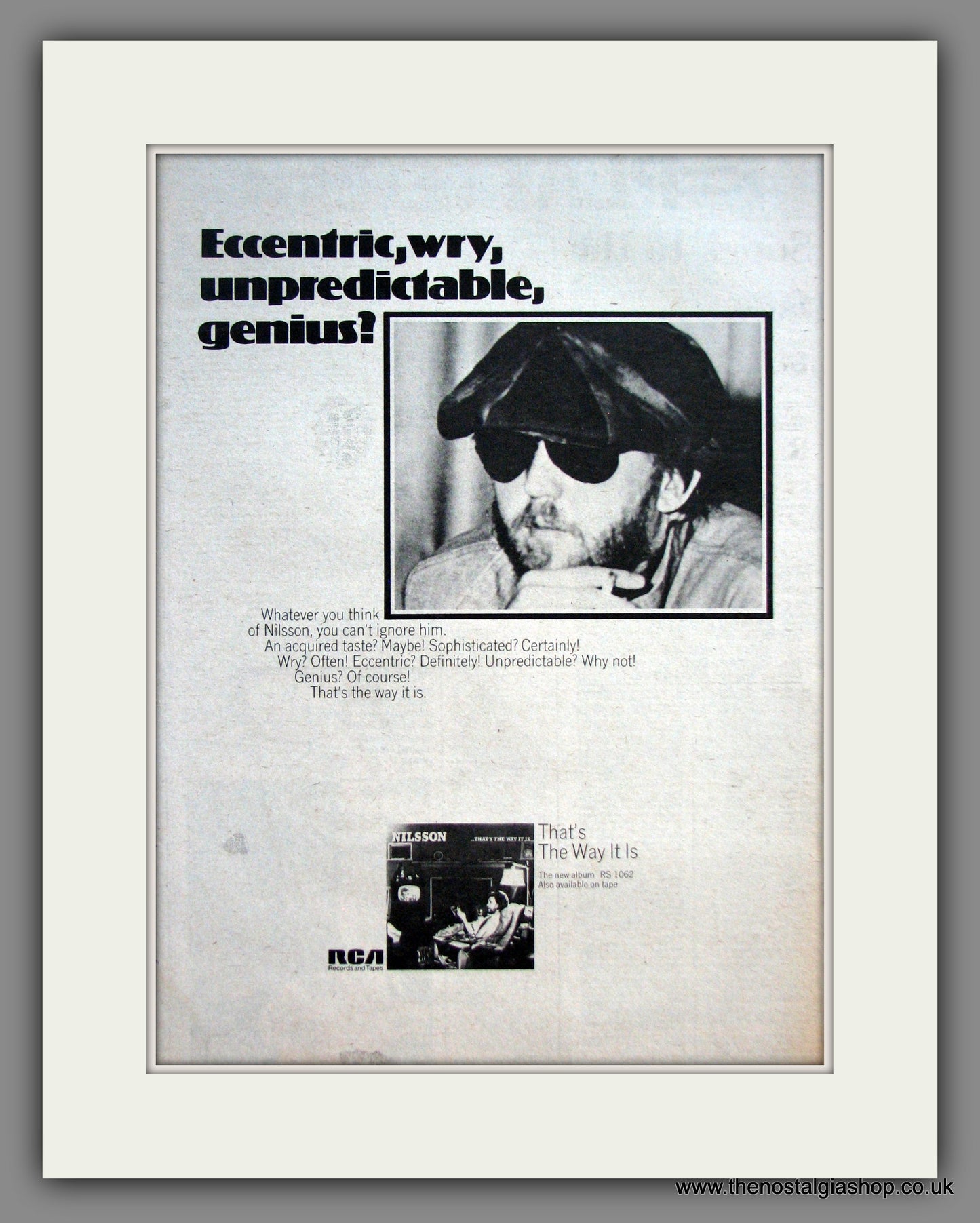 Nilsson. That's The Way It Is. Original Advert 1976 (ref AD12072)