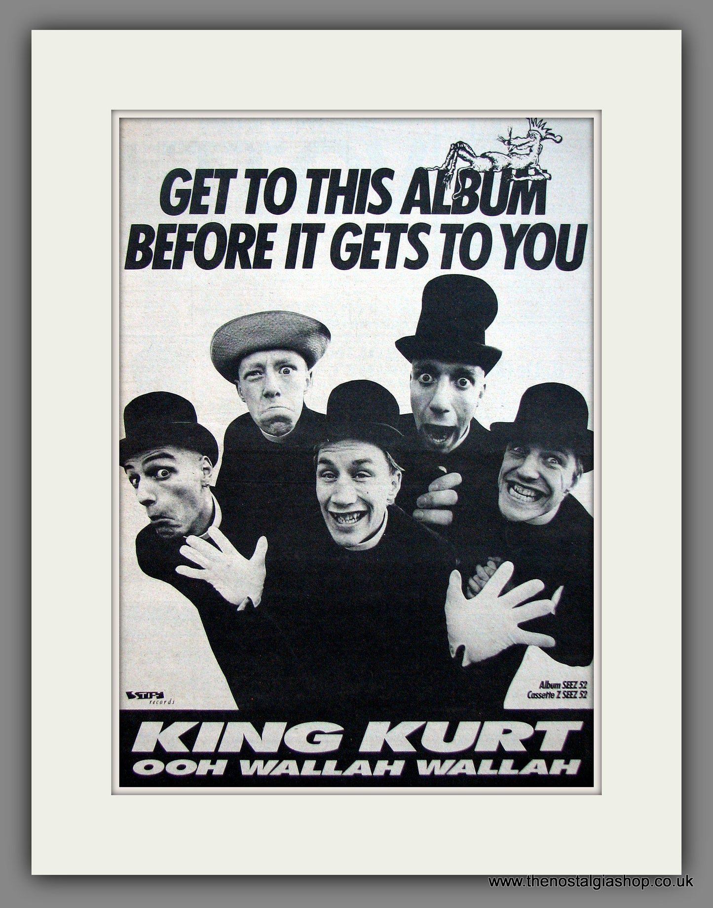 King Kurt. Ooh Wallah Wallah. Original Advert 1983 (ref AD11949)