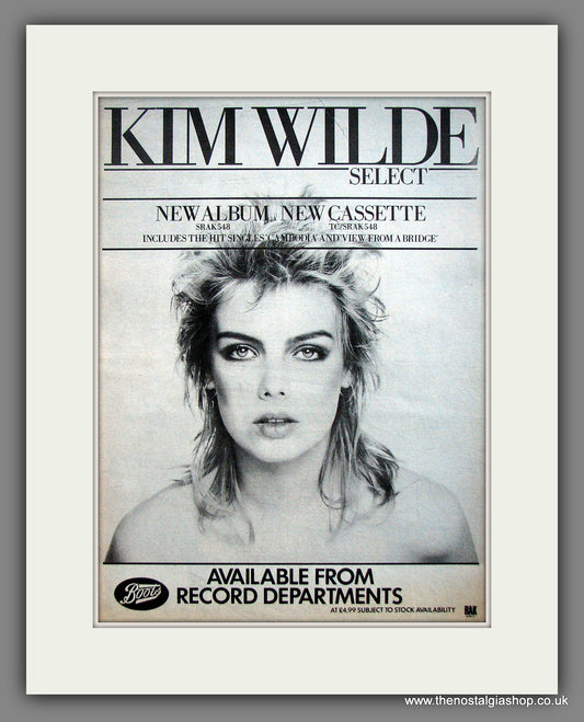 Kim Wilde, Select.  Original Advert 1982 (ref AD11991)