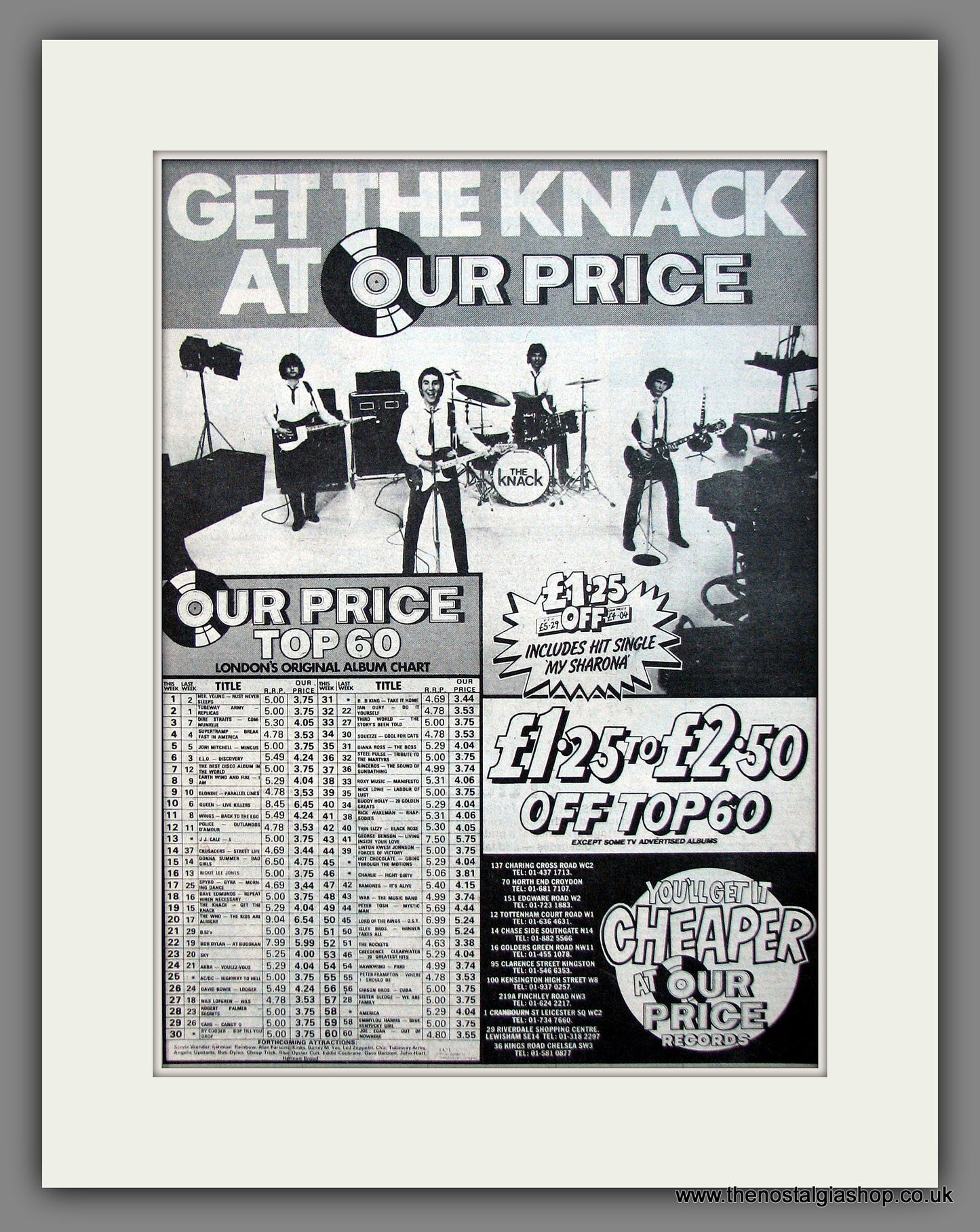 Knack (The) at Our Price. Original Advert 1979 (ref AD11981)