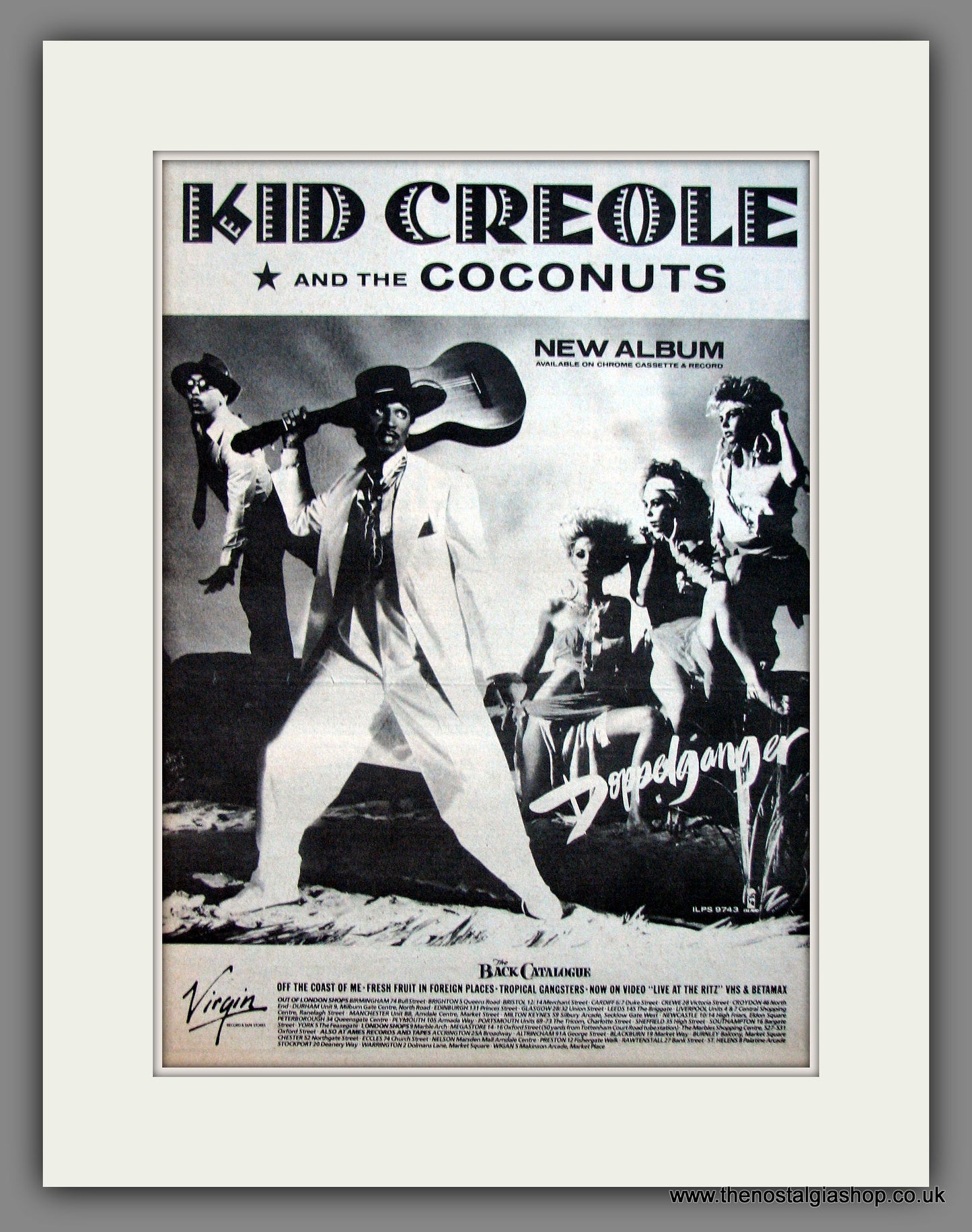 Kid Creole and the Coconuts, Doppelganger. Original Advert 1983 (ref AD12022)
