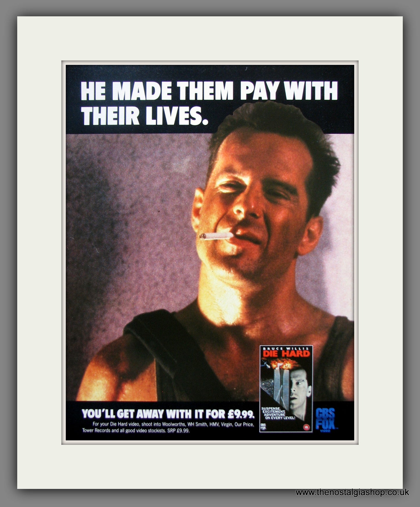 Die Hard. 1990 Original Advert (ref AD54855)