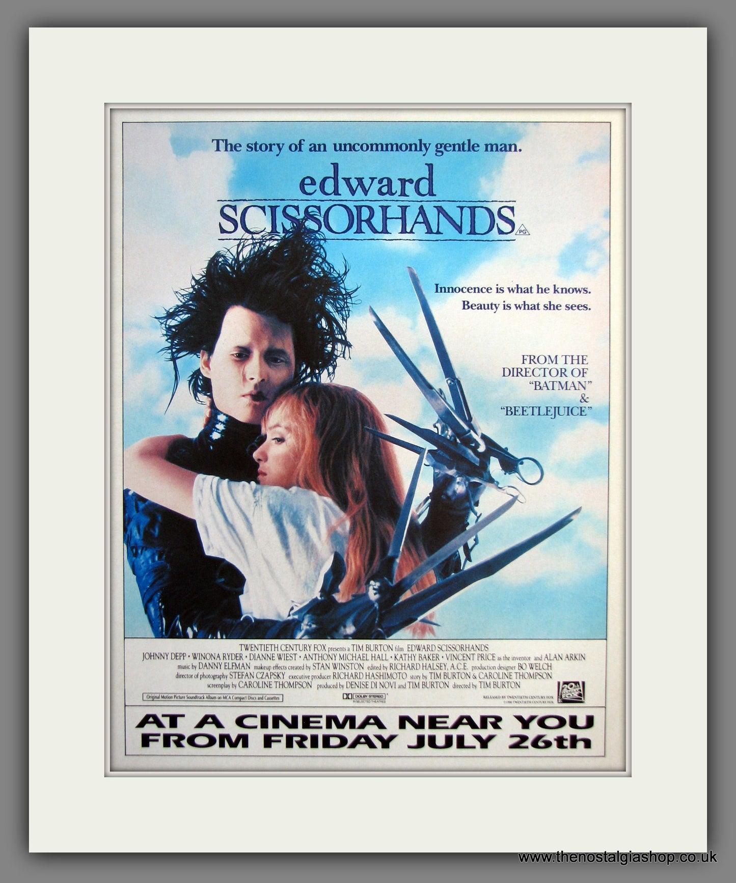Edward Scissorhands. 1991 Original Advert (ref AD54878)