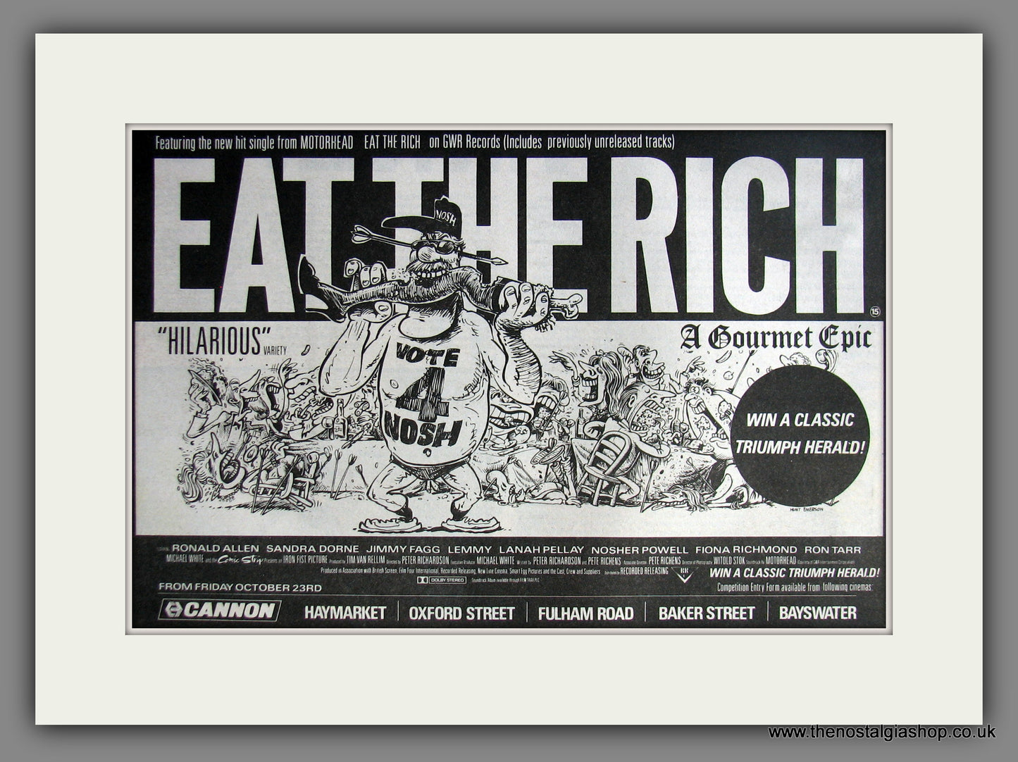 Eat The Rich. 1987 Original Advert (ref AD54884)