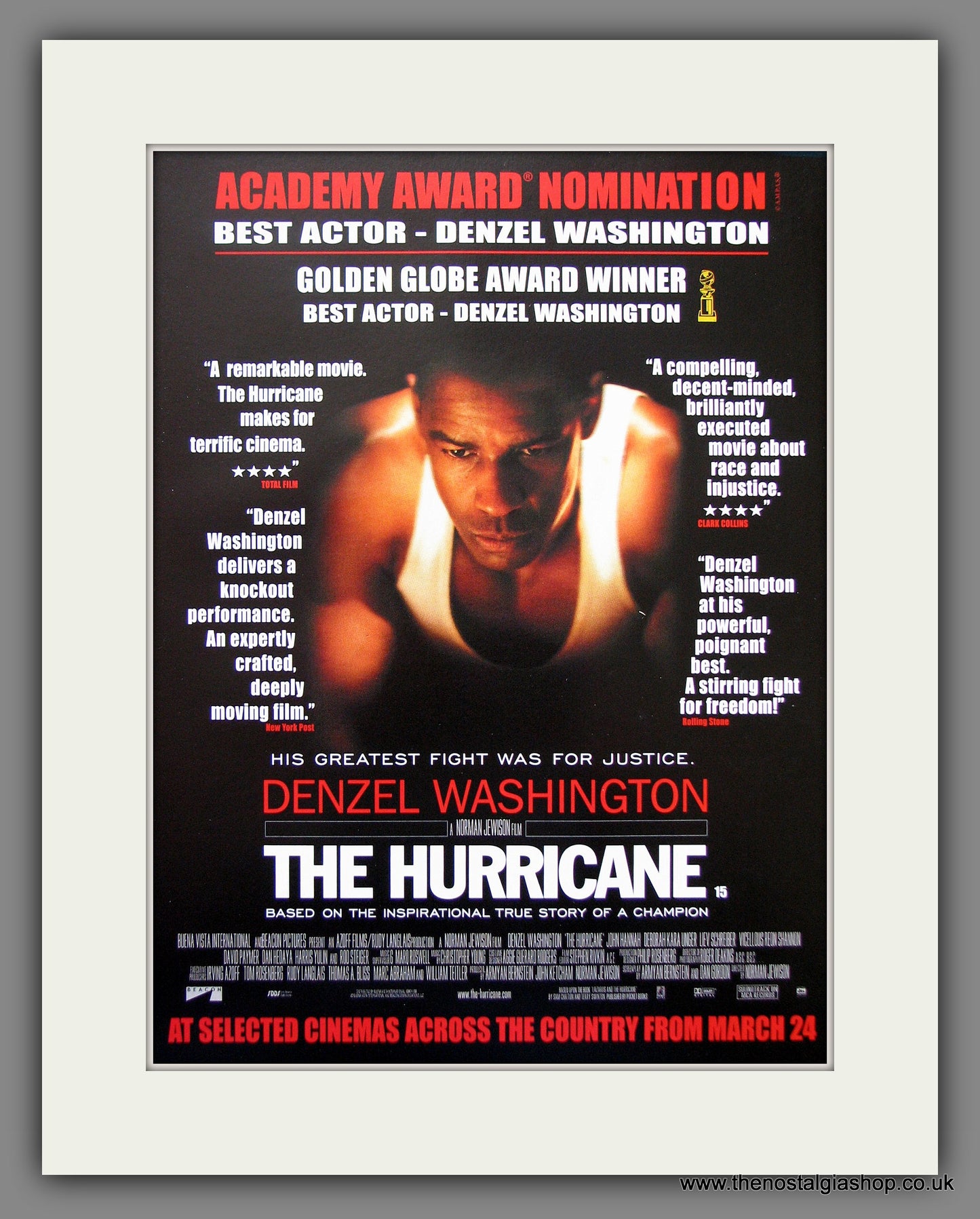 The Hurricane. 1999 Original Advert (ref AD54939)