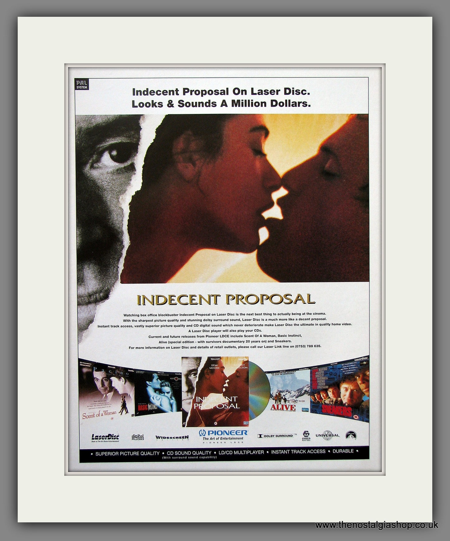 Indecent Proposal. 1993 Original Advert (ref AD54967)