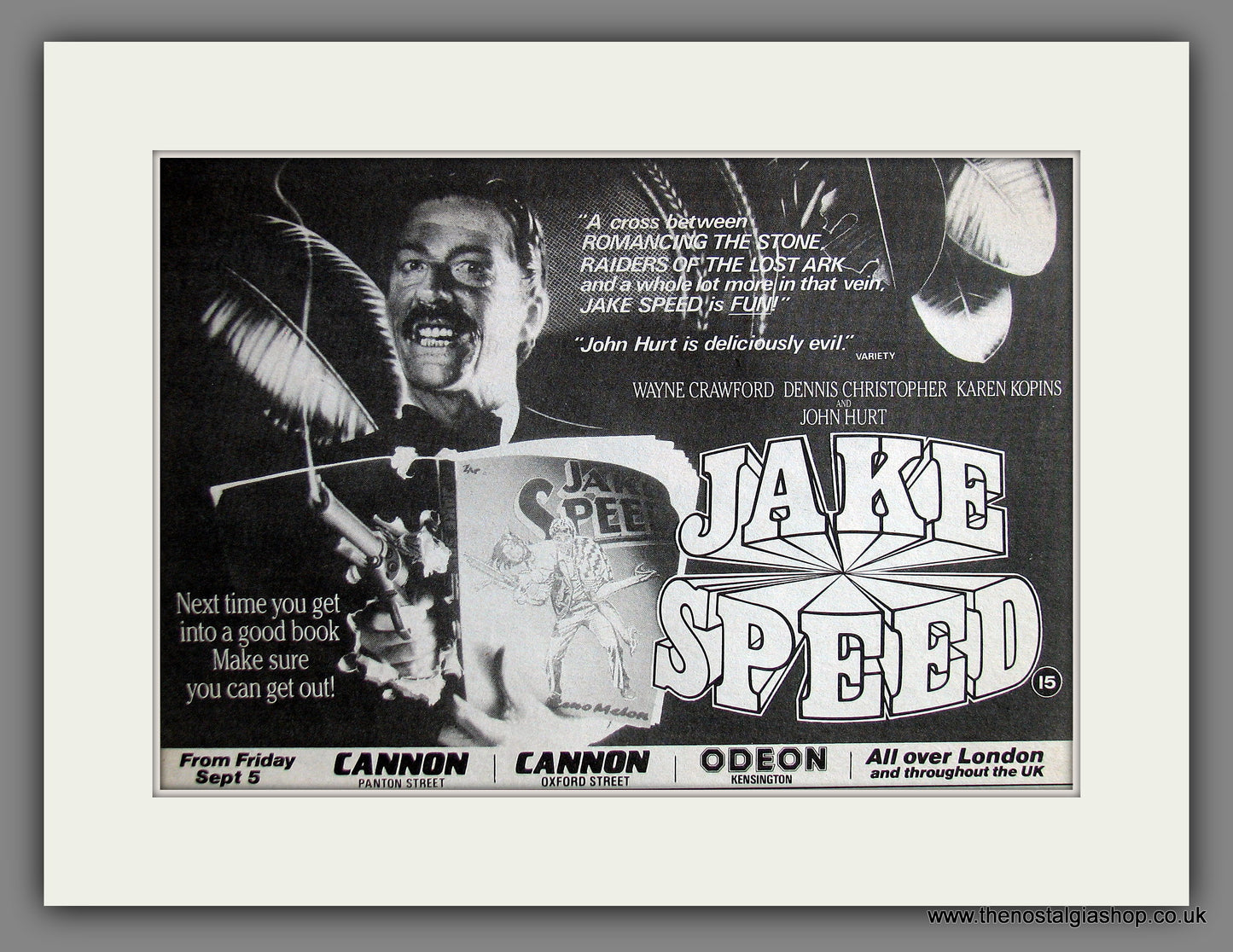 Jake Speed. 1986 Original Advert (ref AD54981)