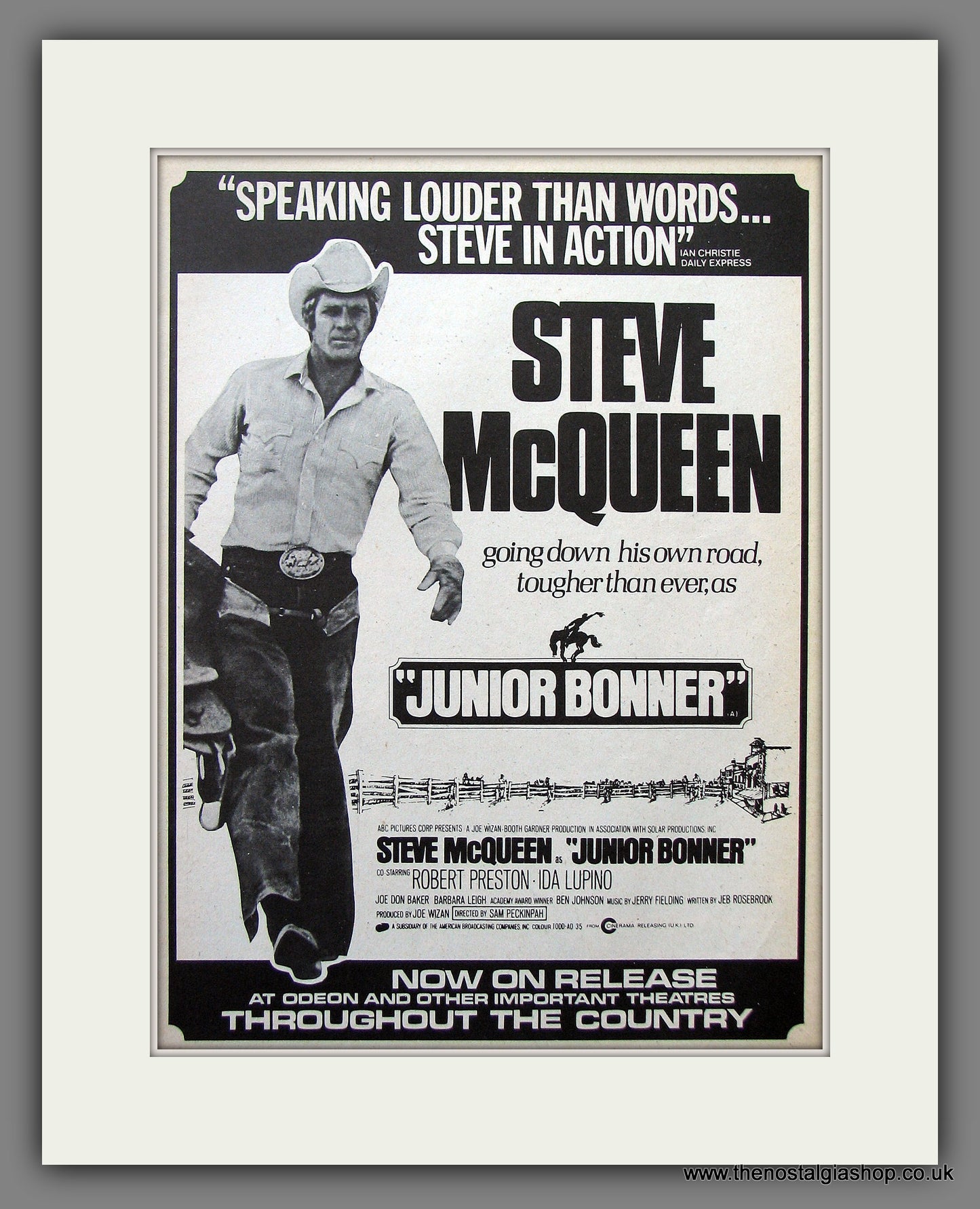 Junior Bonner. 1972 Original Advert (ref AD54983)